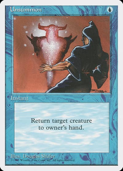 Unsummon 4ED-111 Fourth Edition Magic card