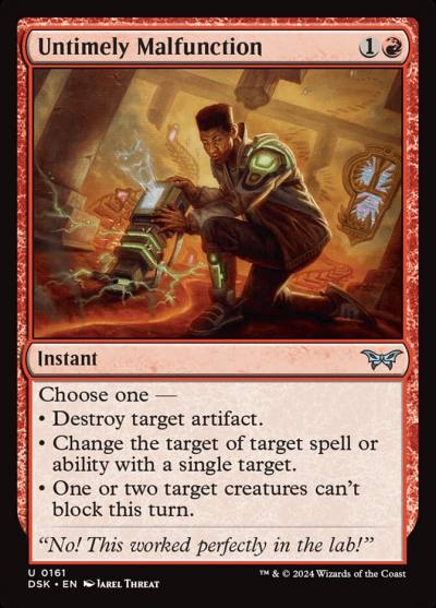 Untimely Malfunction DSK-161 Duskmourn: House of Horror Magic card