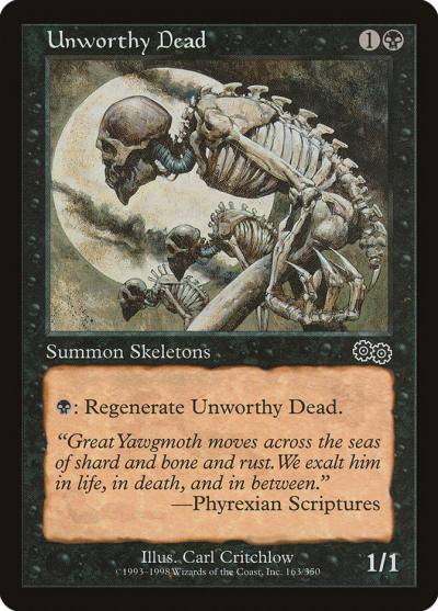 Unworthy Dead 163 Urza's Saga Magic card