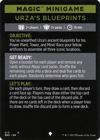Urza's Blueprints (minigame) // Urza's Blueprints (cont'd) MBRO-2 The Brothers' War Minigames Magic card