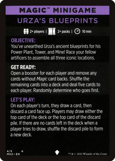 Urza's Blueprints (minigame) // Urza's Blueprints (cont'd) MMH2-4 Modern Horizons 2 Minigames Magic card