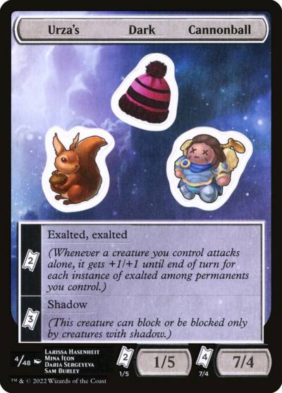 Urza's Dark Cannonball SUNF-4 Unfinity Sticker Sheets Magic card