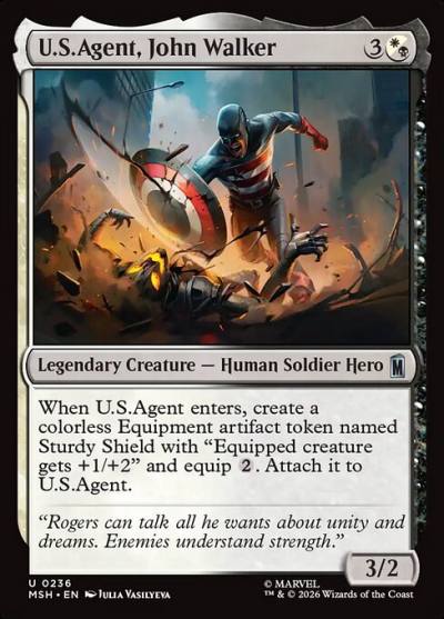 U.S.Agent, John Walker MSH-236 Marvel Super Heroes Magic card