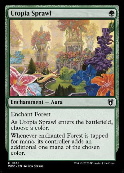 Utopia Sprawl WOC-135 Wilds of Eldraine Commander Magic card