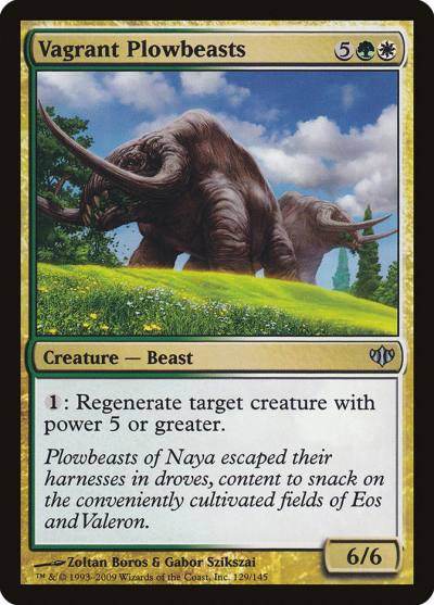 Vagrant Plowbeasts 129 Conflux Magic card