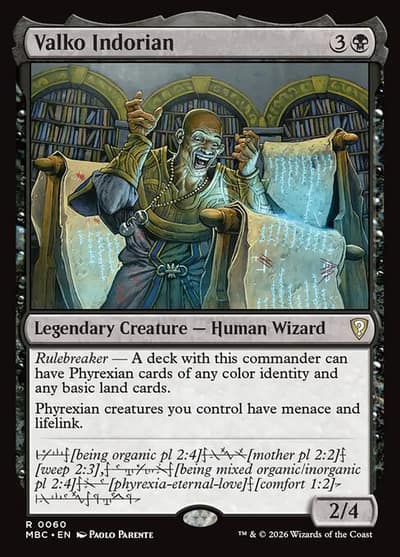 Valko Indorian 60 Mystery Booster Commander Edition Magic card
