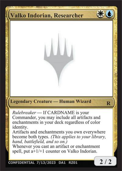 Valko Indorian, Researcher RZ01c Unknown Event Magic card