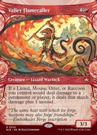Valley Flamecaller BLB-320 Bloomburrow Magic card