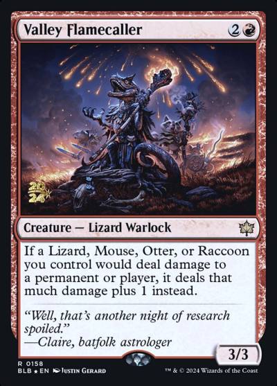 Valley Flamecaller PBLB-158S Bloomburrow Promos Magic card