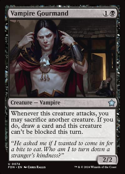 Vampire Gourmand 74 Foundations Magic card