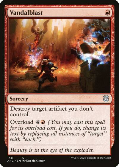 Vandalblast AFC-148 Forgotten Realms Commander Magic card