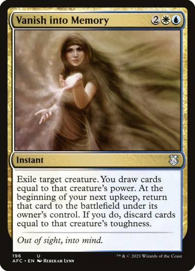 Vanish into Memory AFC-196 Forgotten Realms Commander Magic card