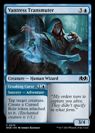 Vantress Transmuter // Croaking Curse 75 Wilds of Eldraine Magic card