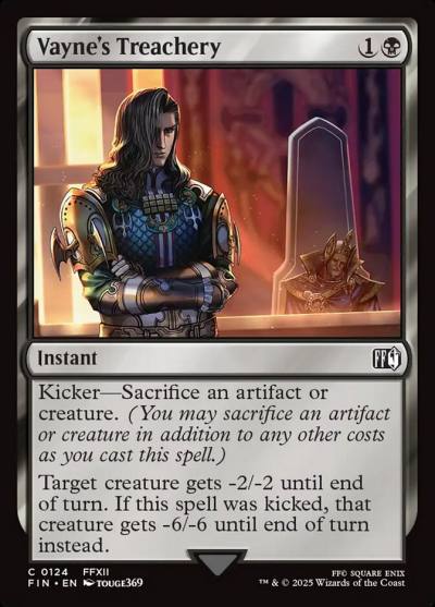 Vayne's Treachery FIN-124 Final Fantasy Magic card