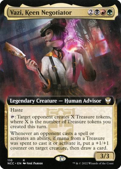 Vazi, Keen Negotiator NCC-110 New Capenna Commander Magic card