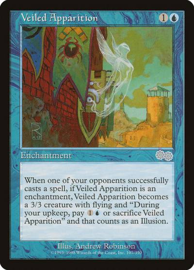 Veiled Apparition USG-107 Urza's Saga Magic card
