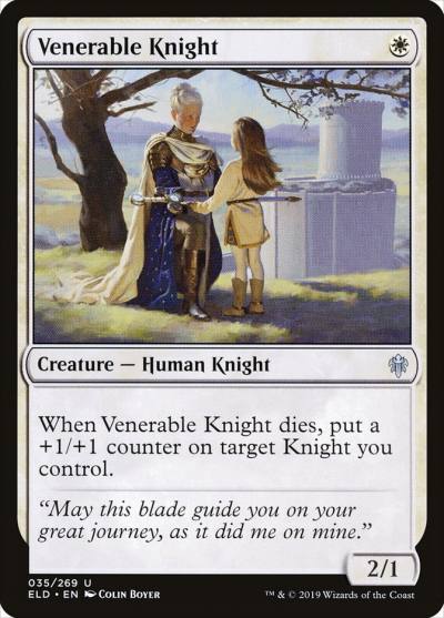 Venerable Knight 35 Throne of Eldraine Magic card
