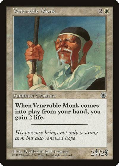 Venerable Monk POR-35 Portal Magic card