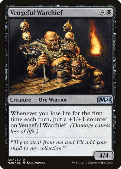 Vengeful Warchief 121 Core Set 2020 Magic card