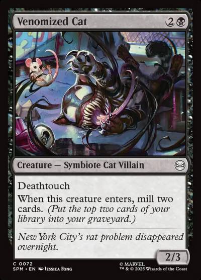 Venomized Cat SPM-72 Marvel's Spider-Man Magic card