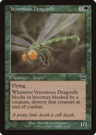 Venomous Dragonfly 282 Mercadian Masques Magic card