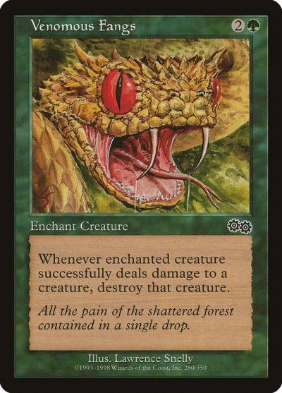 Venomous Fangs USG-280 Urza's Saga Magic card