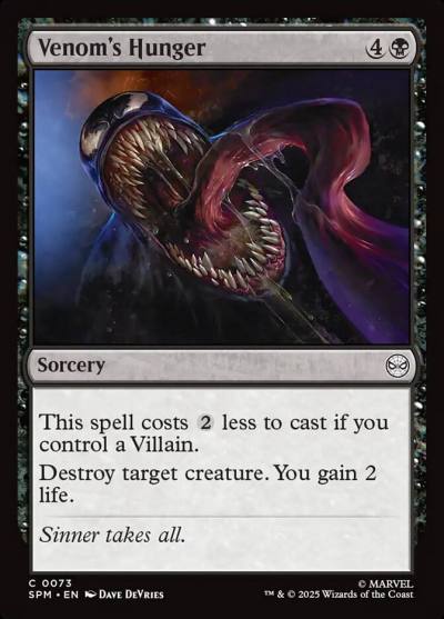 Venom's Hunger SPM-73 Marvel's Spider-Man Magic card