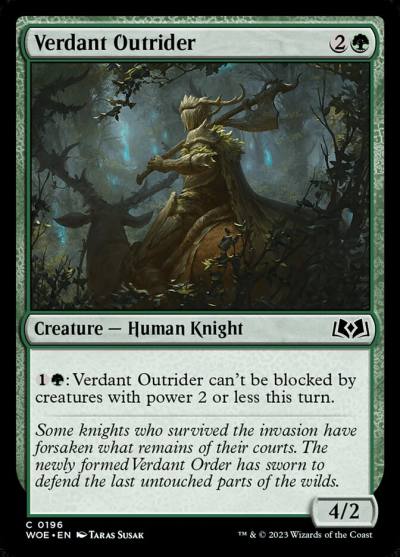 Verdant Outrider WOE-196 Wilds of Eldraine Magic card