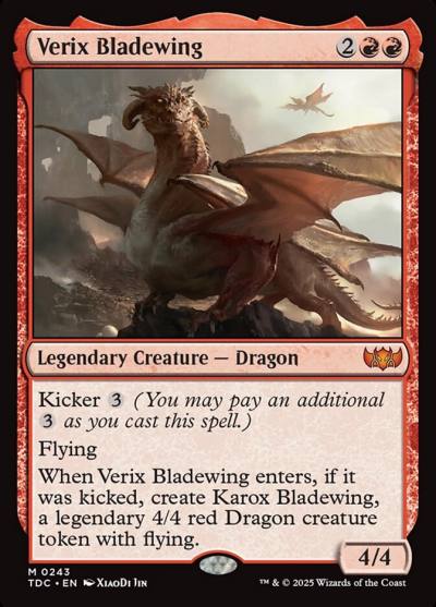 Verix Bladewing TDC-243 Tarkir: Dragonstorm Commander Magic card