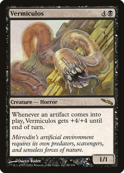 Vermiculos 80 Mirrodin Magic card