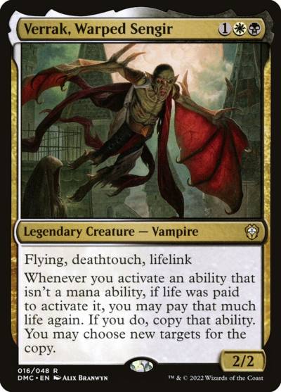 Verrak, Warped Sengir DMC-16 Dominaria United Commander Magic card