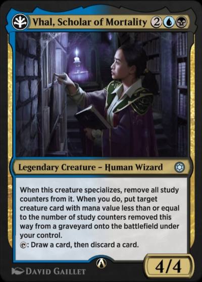 Vhal, Scholar of Mortality 8b Alchemy Horizons: Baldur's Gate Magic card