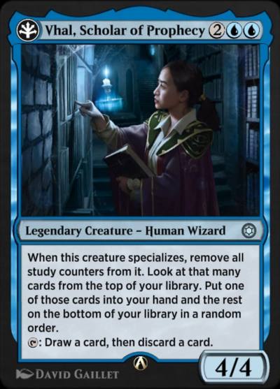 Vhal, Scholar of Prophecy 8u Alchemy Horizons: Baldur's Gate Magic card