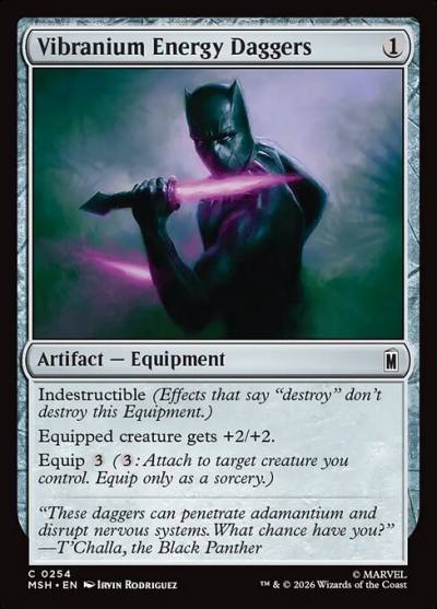 Vibranium Energy Daggers MSH-254 Marvel Super Heroes Magic card
