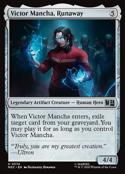 Victor Mancha, Runaway 574 Marvel Super Heroes Commander Magic card