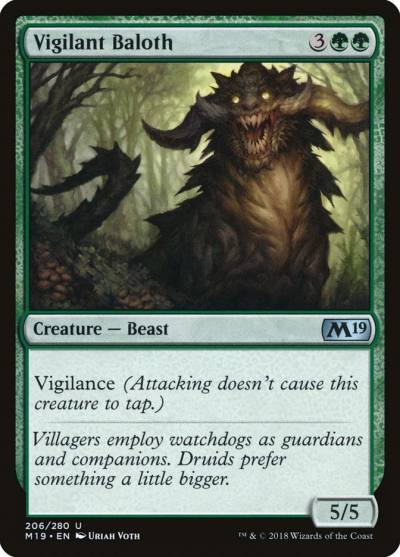 Vigilant Baloth 206 Core Set 2019 Magic card