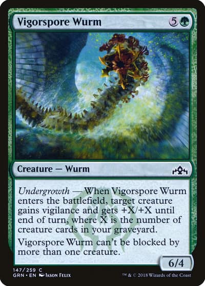 Vigorspore Wurm 147 Guilds of Ravnica Magic card