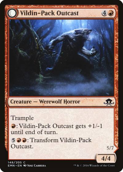 Vildin-Pack Outcast // Dronepack Kindred EMN-148 Eldritch Moon Magic card