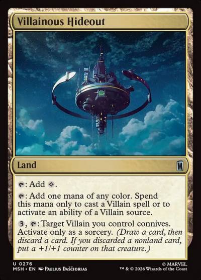 Villainous Hideout MSH-276 Marvel Super Heroes Magic card