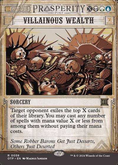 Villainous Wealth OTP-58 Breaking News Magic card