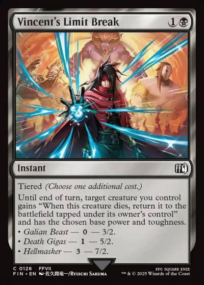 Vincent's Limit Break FIN-126 Final Fantasy Magic card