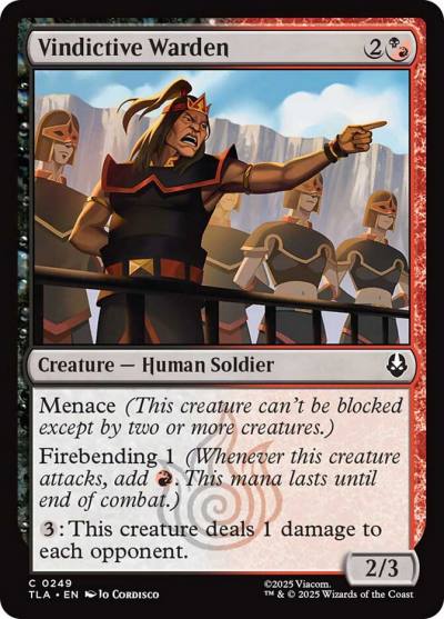 Vindictive Warden TLA-249 Avatar: The Last Airbender Magic card