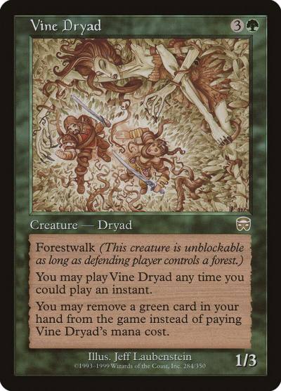 Vine Dryad MMQ-284 Mercadian Masques Magic card