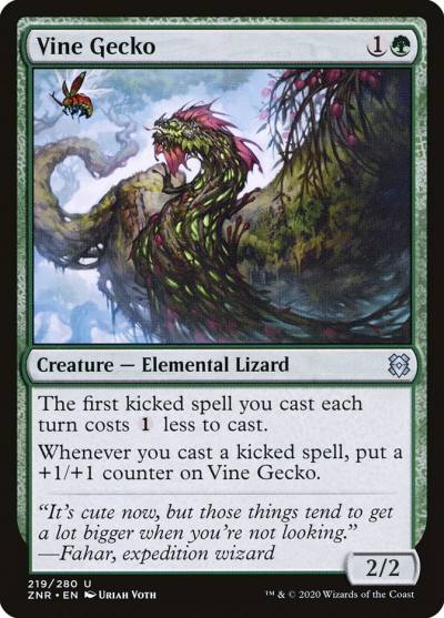 Vine Gecko 219 Zendikar Rising Magic card