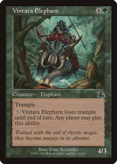 Vintara Elephant 131 Prophecy Magic card
