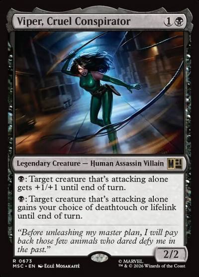 Viper, Cruel Conspirator MSC-673 Marvel Super Heroes Commander Magic card