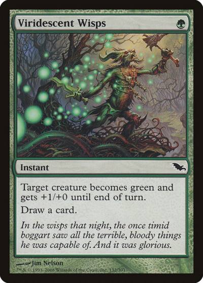 Viridescent Wisps SHM-132 Shadowmoor Magic card