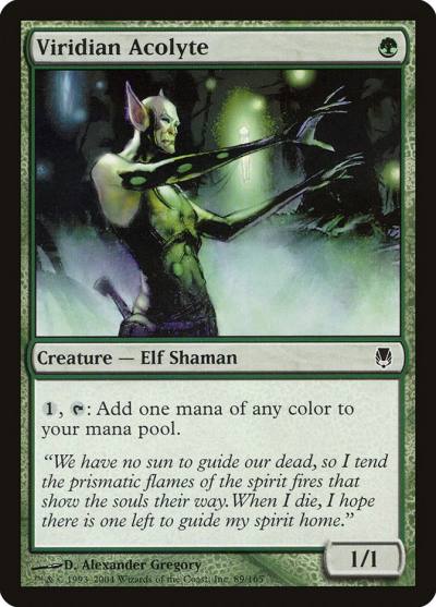 Viridian Acolyte DST-89 Darksteel Magic card
