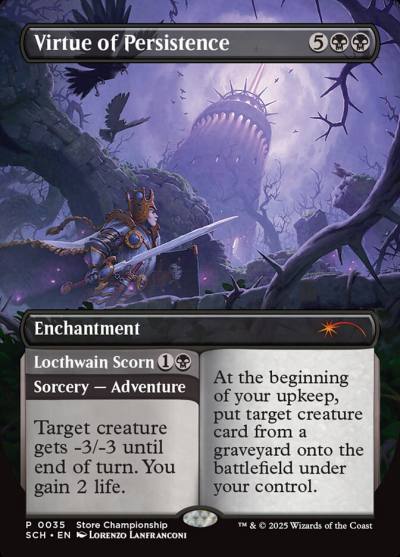 Virtue of Persistence // Locthwain Scorn SCH-35 Store Championships Magic card