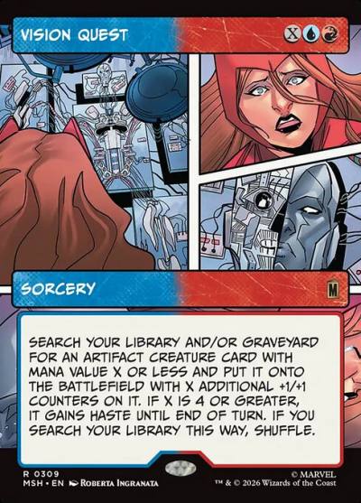 Vision Quest MSH-309 Marvel Super Heroes Magic card